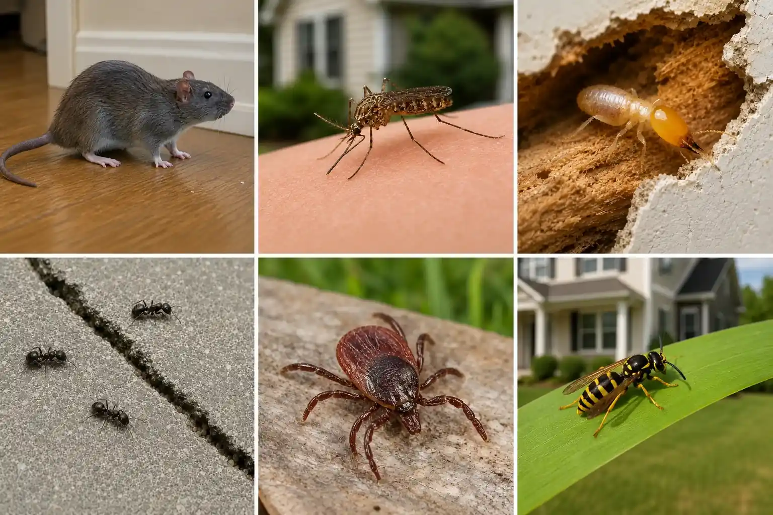 Pennsylvanoa pests: rat, tick, ants, termite, mosquito