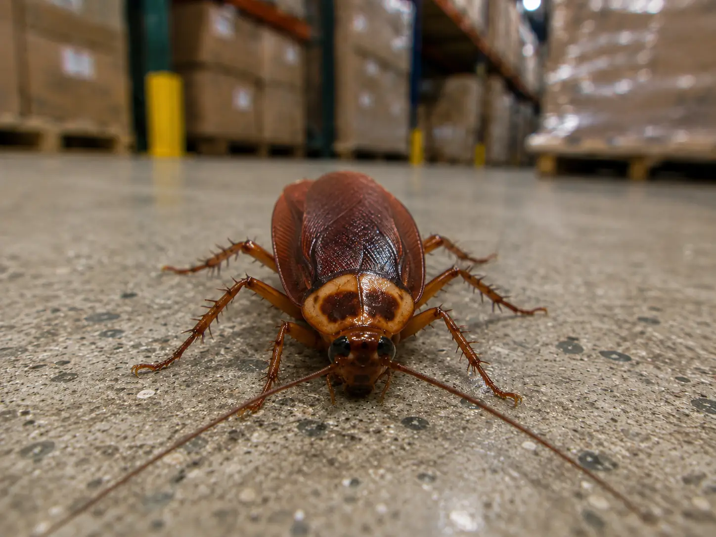 close up cockroach looking at the viewer